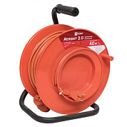 Удлинитель на катушке "Атлант 2,0" 1 гнездо 40м без заземления ПВС 2*0,75 6А/1,3кВт PROxima UKA02-06-275-1-40