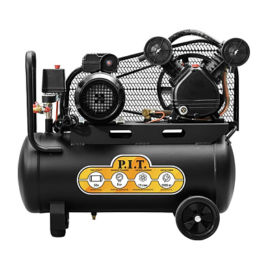 Компрессор, 2,0кВт, 2,7лс, 170 л/мин, 50 л, 2 выхода, европереходник, масляный PIT PAC50-C2