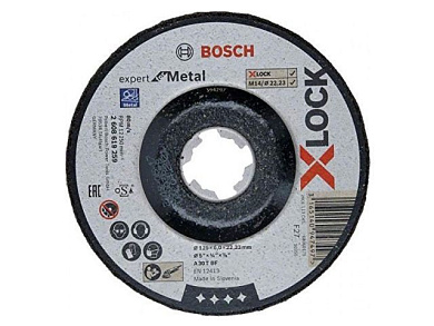 Круг обдирочный 125х6x22.2 мм для металла X-LOCK Expert for Metal Bosch 2608619259