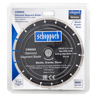 Круг отрезной 230х22,2х2,5 мм Scheppach Sch-CW6005