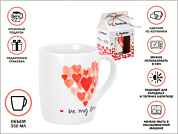 Кружка керамическая, в кор., 350 мл., LOVE HEARTS-3, PERFECTO LINEA 30-063603