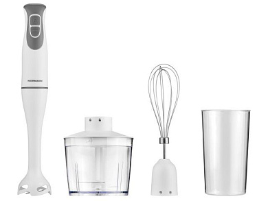 Блендер погружной AHB-312, 600 Вт, 2 скор., венчик, измельчитель, стакан NORMANN N16019-1