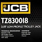 Домкрат подкатной гидравлический 2.5 т 87-455 мм JCB JCB-T830018 (TZ)