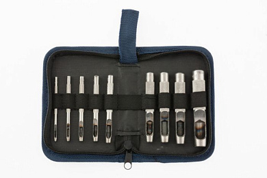 Набор пробойников для кожи 2; 3; 4; 5; 6; 8; 9; 10; 13 мм, 9 шт., чехол Сибртех 18309