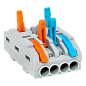 Строительно-монтажная клемма СМК 222-424 разветвительная 4 выхода 0,08-4 мм2 EKF plc-smk-422-4