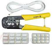 Пресс-клещи для обжима и зачистки кабеля RJ45, RJ11 Vorel 45503