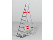 Лестница-стремянка алюм. проф. 147 см 7 ступ. 5,7 кг NV300, макс. нагрузка 225 кг Новая Высота 3110107