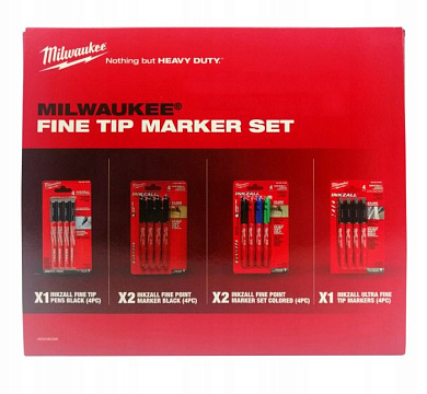 Набор маркеров Milwaukee Inkzall черный 24шт 4932492096
