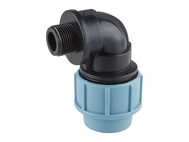 Угольник (колено) комрессионный, наружная резьба 25x1/2'' AV Engineering AVE1032512