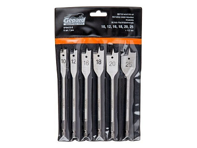 Набор сверл перьевых по дереву 6 шт. Impact Gepard GP0415-6