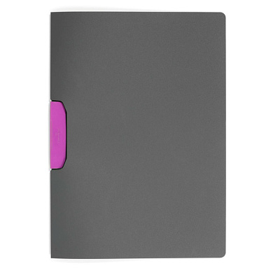 Папка с клипом "Duraswing Color", антрацит, розовый клип