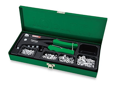 Набор-сет заклепочник + резьбовые заклепки M3,M4,M5,M6, 121 пр TOPTUL GAAD0102