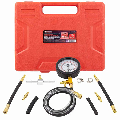 Тестер давления топлива в комплекте с адаптерами переходниками ForceKraft FK-946G10