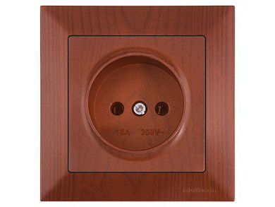 Розетка 1-ая, скрытая, б/з, вишня, DARIA, 10 A, 250 V, IP 20, Mutlusan 21206010256