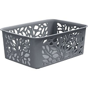 Корзина Leaves 4л 258×186×100мм (серый) Полимербыт 4344801