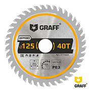 Пильный диск по дереву для УШМ (болгарки) 125х1,2/2х22,23/20/16х40Т GRAFF 21112540