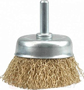 Щётка-крацовка чашечная мягкая 50 мм со стержнем Vorel 06987