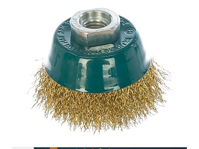 Щетка д/шлиф.маш. проволочная чашечная 60 мм, для УШМ, латунь Makita D-39746