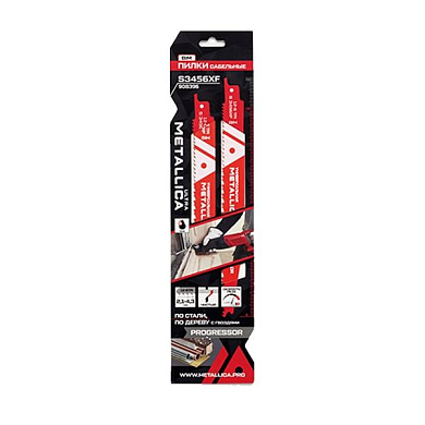 Пилки сабельные Ultra S3456XF 200/175мм шаг 2,1-4,3мм, BiM Progressor, универсальная 2шт METALLICA 908396