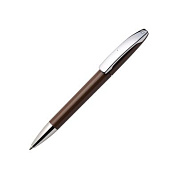 Ручка шариковая автоматическая "View", 1.0 мм, коричневый, серебристый, стерж. синий