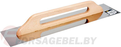 Гладилка нержавеющая 600х125 мм с деревянной ручкой Vorel 06680