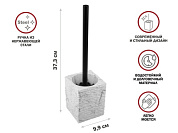 Ершик с подставкой STONEWAVE, белый, PERFECTO LINEA 35-130814
