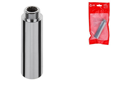 Удлинитель 1/2" вн.-нар.х80 мм усиленный ХРОМ, инд. упак. AV Engineering AVE301023