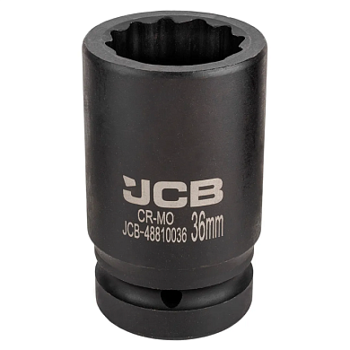 Глубокая ударная головка 36 мм 12-гр 1'' JCB JCB-48810036
