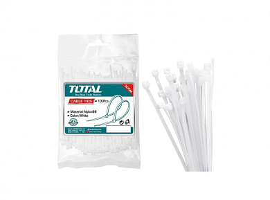 Хомут-стяжка кабельный 200 мм 100 шт TOTAL THTCT2001