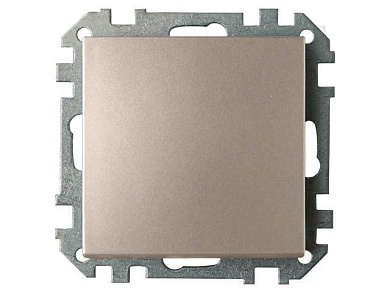 Выключатель 1 клав. (cкрытый, 10А) шампань, Стиль, Bylectrica С110-525шамп