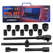Набор ударных инструментов 15 пр 3/4'' 12-гр YATAFORCE YF-6143-9MPB