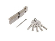 Евроцилиндр с вертушкой Стандарт MAX 100-5K, 50х10х40 SN, перф.ключ, 5 ключей, длина цилиндра 100, 50*10*40 УЗК 14803