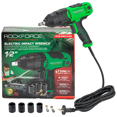 Гайковерт ударный электрический 1/2'' 710Вт RockForce RF-P1B-GW5-500