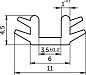 Уплотнитель ПВХ вставной для узкой сис-мы BY, 1рул.=100пог.м., VP-18, AKS 127737