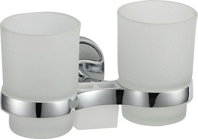 Стакан для зубной щетки, нержавеющая сталь + стекло, хром Savol S-007068 (аналог L1908 Ledeme)