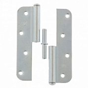 Петля накладная левая, цинк, 4 шт, (Металлист) Россия