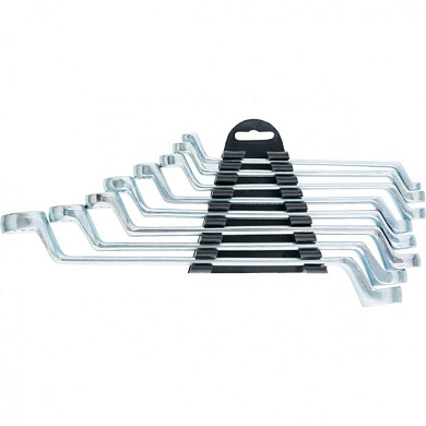 Набор ключей накидных, 6-22 мм, 8 шт., хромированные Sparta 153755