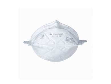 Респиратор-полумаска 9101 складн. без клап. FFP1, до 4 ПДК, 3М UU008060475