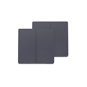 Выключатель кинетический, с реле, проходной, 2 клавиши, графит, AKS 124637