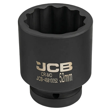Головка ударная глубокая 1'' 12-гр 52 мм JCB JCB-48810052