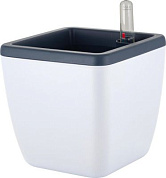 Горшок с автополивом InGreen Munchen 1,5л с внутренней вставкой 0,85л, квадратный,белосн Пластик Репаблик IG622311048
