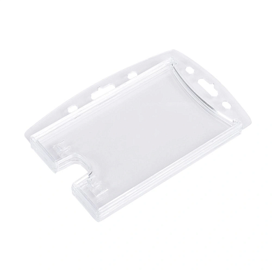 Бейдж для 2-х ID пропусков или магнитных карт, 54x86 мм, прозрачный