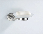 Мыльница, нержавеющая сталь SUS 304 + стекло, сатин Ledeme L71702