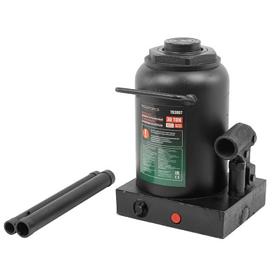 Домкрат бутылочный гидравлический "PROFI" 30 т с клапаном на усиленной площадке 150х185 мм, 262-532 мм RockForce RF-T93007(DS)PROFI