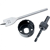 Набор для установки врезных замков, 22х48 мм, перовое сверло, кольцевая пила Matrix 70493