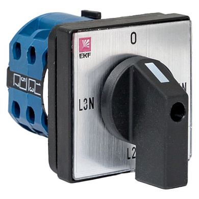 Переключатель кулачковый ПК-1-84 10А 4P для вольтметра (для фазного напряжения) EKF PROxima pk-1-84-10