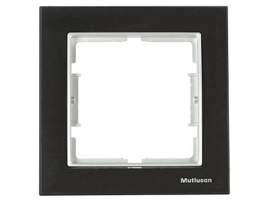 Рамка 1-ая алюминий дымчатый ELITRA, Mutlusan 2170 853 1192