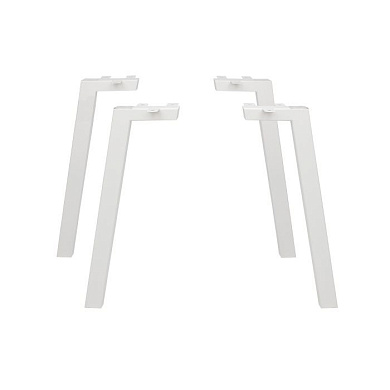 Опора меб. прямоугольная 60*40 h710 наклонная, белый (1компл=4шт) AKS 89554