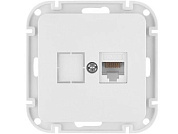 Розетка 1-ая компьютерная, скрытая белая, Аструм, Bylectrica РК18-6511