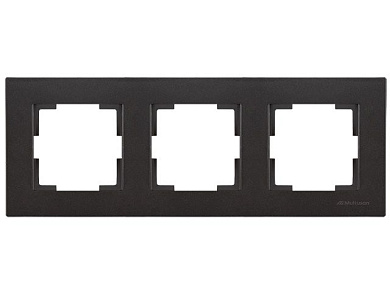 Рамка 3-ая горизонтальная черная, RITA, Mutlusan 22208001384